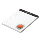 Bloc-note Idées cadeaux de basket-ball personnalisées (Tourné)