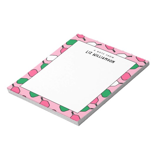 Bloc-note Idées cadeaux de Pickleball personnalisées (Tourné)