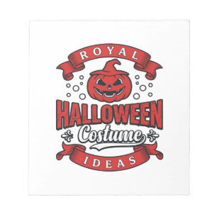 Bloc-note Idées de costumes d'Halloween vintage Vector Desig