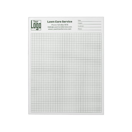 Bloc-note Identifiant de projet de grille de logo d'entrepri (Tourné)