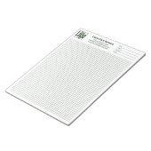 Bloc-note Identifiant de projet de grille de logo d'entrepri (Incliné)