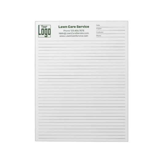 Bloc-note Identifiant de projet de règle du collège du logo (Tourné)