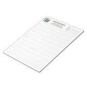 Bloc-note Identifiant de projet de règle du collège du logo (Incliné)