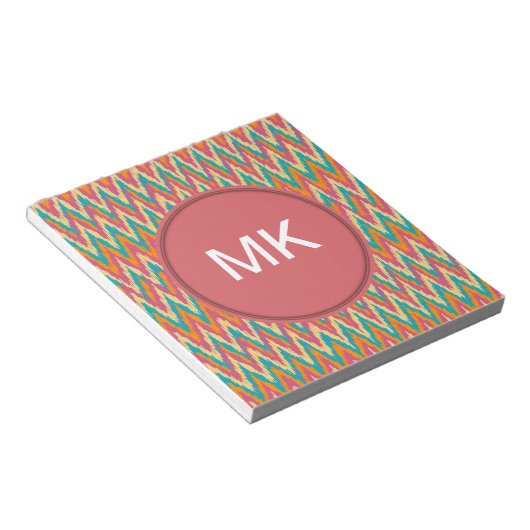 Bloc-note iKat Zigzag Design Couleurs d'épices (Incliné)