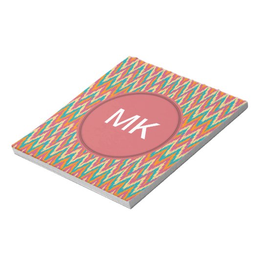 Bloc-note iKat Zigzag Design Couleurs d'épices (Tourné)