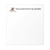 Bloc-note Il a toutes les caractéristiques d'un chien (Devant)