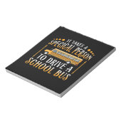 Bloc-note Il Faut Une Personne Spéciale Pour Conduire Un Bus (Tourné)