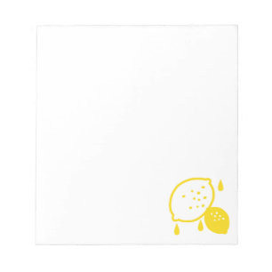 Bloc-note Illustration Abstraite au citron - Art des agrumes