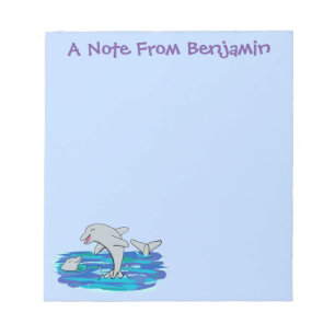 Bloc-note Illustration adorable de la caricature des dauphin