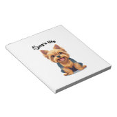 Bloc-note Illustration amusante de Yorkshire Terrier dans la (Incliné)