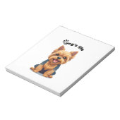 Bloc-note Illustration amusante de Yorkshire Terrier dans la (Tourné)