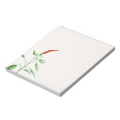 Bloc-note Illustration botanique du Plante de poivre Hot Chi (Tourné)