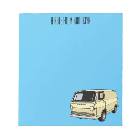 Bloc-note Illustration classique de van (Devant)