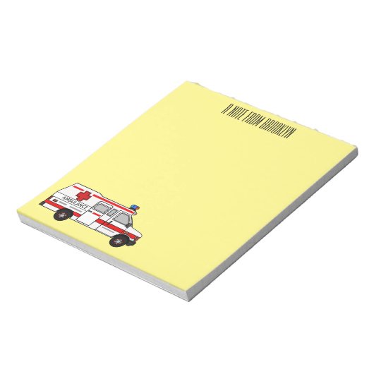 Bloc-note Illustration d'ambulance (Tourné)