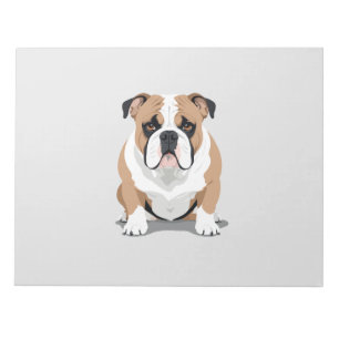 Bloc-note Illustration d'art vectoriel en anglais Bulldog