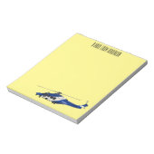 Bloc-note illustration de bande dessinée d'hélicoptère de po (Tourné)