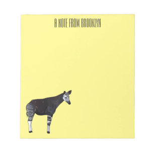 Bloc-note illustration de bande dessinée d'okapi