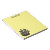 Bloc-note Illustration de bateau pirate (Incliné)
