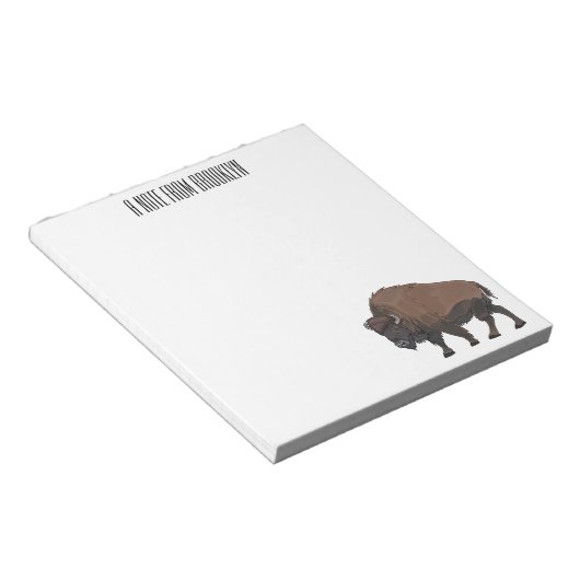 Bloc-note Illustration de bison (Incliné)