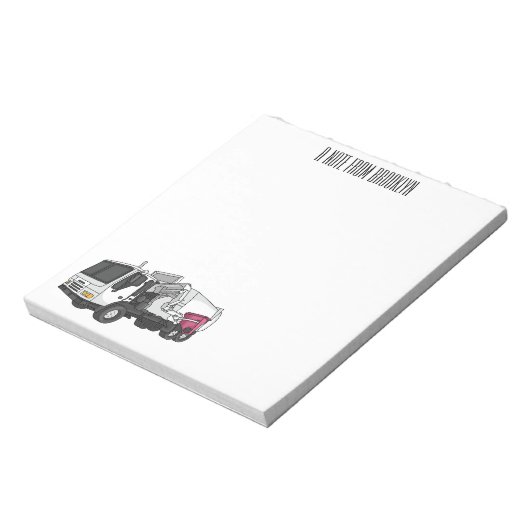 Bloc-note Illustration de camion à ordures (Tourné)