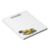 Bloc-note Illustration de camion de grue (Incliné)