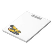 Bloc-note Illustration de camion de grue (Tourné)