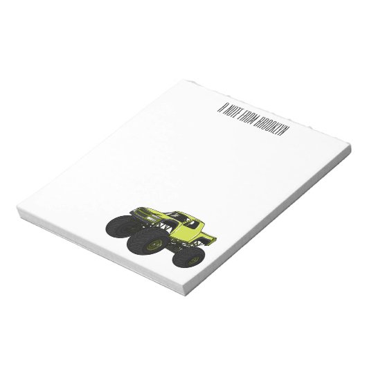Bloc-note Illustration de camion monstre (Tourné)