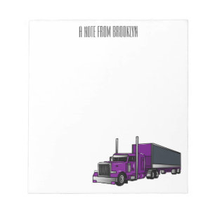 Bloc-note Illustration de camion semi-remorque