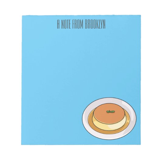 Bloc-note Illustration de caramel de crème (Devant)