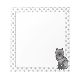 Bloc-note Illustration de chat de dessin animé mignon persan