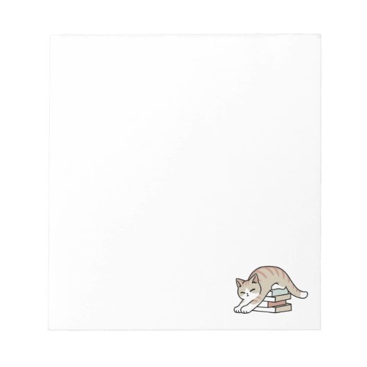 Bloc-note Illustration de chat Lover - Curled Up & Cosy (Devant)