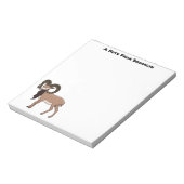 Bloc-note Illustration de chèvre de Mouflon (Tourné)