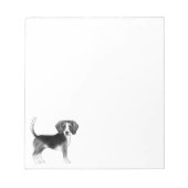 Bloc-note Illustration De Chien Beagle En Noir Et Blanc (Devant)