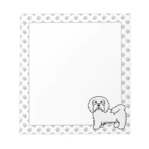 Bloc-note Illustration de chien caricaturé mignon du Havanai