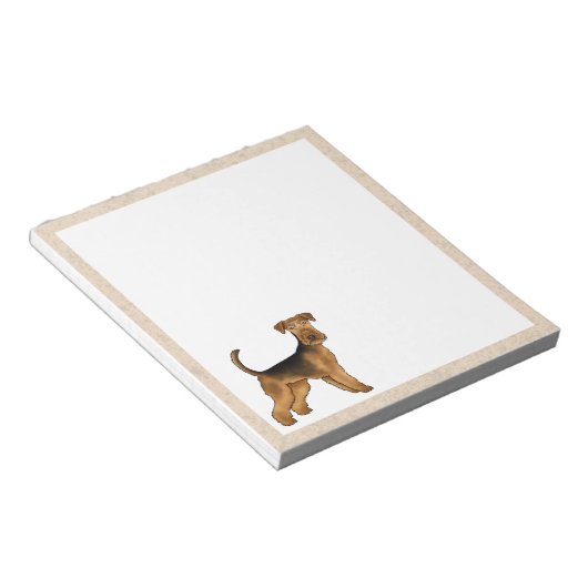 Bloc-note Illustration de chien de dessin animé Airedale Ter (Incliné)