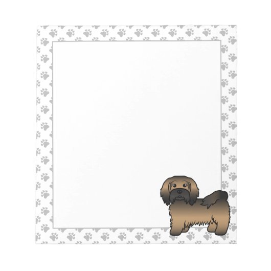 Bloc-note Illustration de chien de dessin animé mignon havan (Devant)