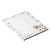 Bloc-note Illustration de chien de dessin animé mignon Lhasa (Incliné)