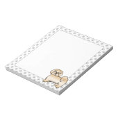 Bloc-note Illustration de chien de dessin animé mignon Lhasa (Tourné)