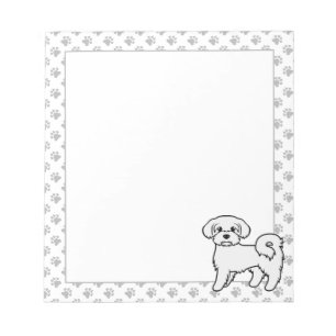 Bloc-note Illustration de chien de dessin animé mignon malta