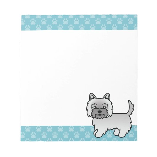 Bloc-note Illustration de chien de dessin animé mignon Terri (Devant)