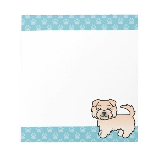Bloc-note Illustration de chien de dessin animé Norfolk Terr (Devant)