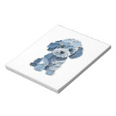 Bloc-note Illustration de chien en patchwork de denim mignon (Tourné)