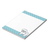 Bloc-note Illustration de chien maltais blanc & bordures ble (Tourné)