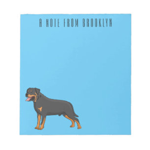Bloc-note Illustration de chien Rottweiler