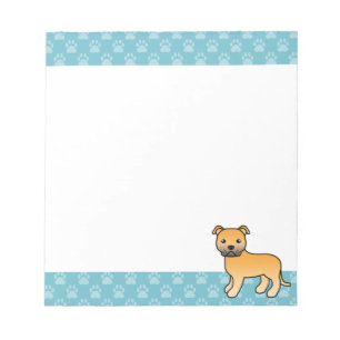 Bloc-note Illustration de chien Staffordshire Bull Terrier f