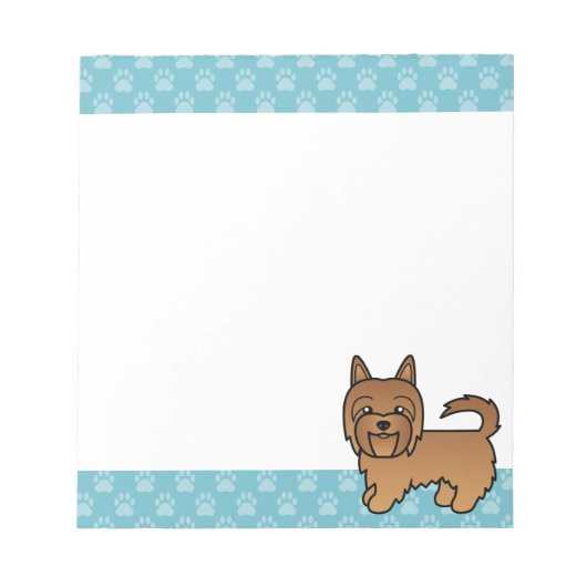 Bloc-note Illustration de chien Terrier Australien rouge (Devant)