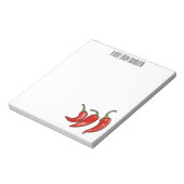 Bloc-note Illustration de chili (Tourné)