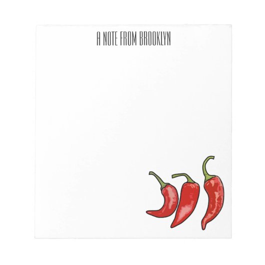 Bloc-note Illustration de chili (Devant)