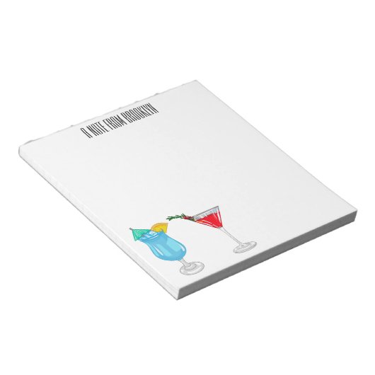 Bloc-note Illustration de cocktail (Incliné)