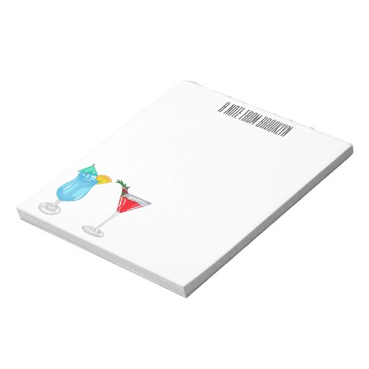 Bloc-note Illustration de cocktail (Tourné)